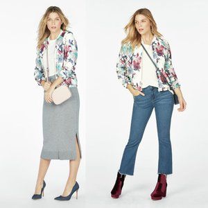 Justfab Floral Printed Bomber Jacket - image 1